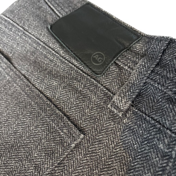 AG Adriano Goldschmied Everett Slim Straight Herringbone Pants Mens 35x34 READ - Picture 1 of 10